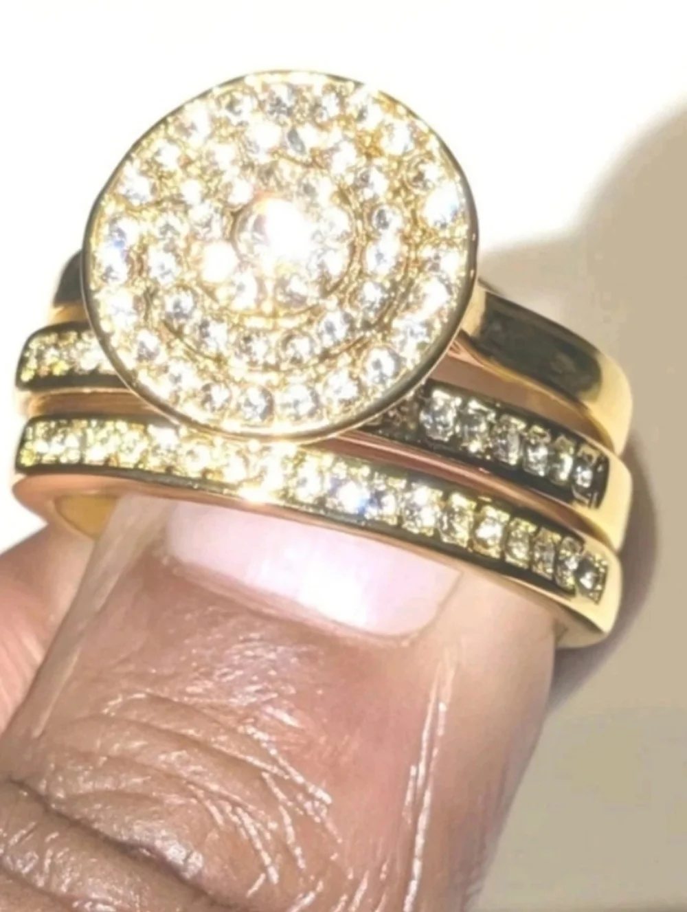 Womens 5ct Round Cut Lab Created Diamond Three Piece Wedding Ring Set Sz 10